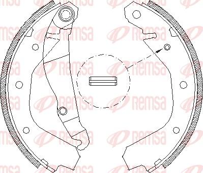 Remsa 4091.00 - Brake Shoe, Drum brakes autospares.lv