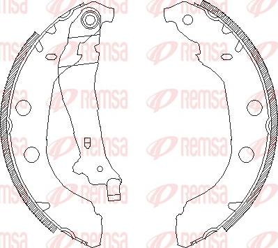 Remsa 4092.00 - Brake Shoe, Drum brakes autospares.lv