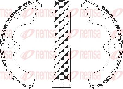 Remsa 4097.01 - Brake Shoe, Drum brakes autospares.lv