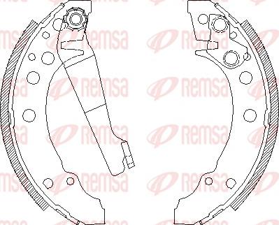 Remsa 4045.00 - Brake Shoe, Drum brakes autospares.lv