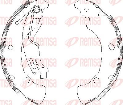 Remsa 4041.01 - Brake Shoe, Drum brakes autospares.lv