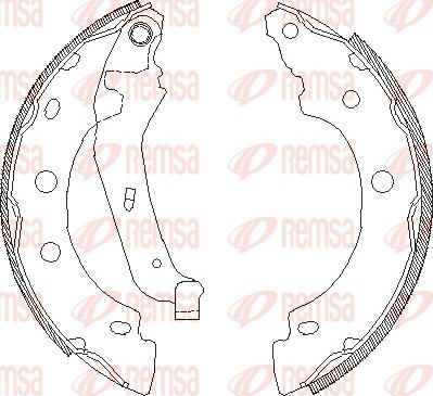 Remsa 4043.00 - Brake Shoe, Drum brakes autospares.lv