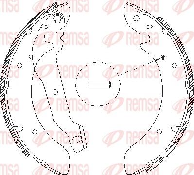 Remsa 4054.00 - Brake Shoe, Drum brakes autospares.lv