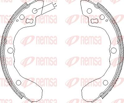 Remsa 4060.00 - Brake Shoe, Drum brakes autospares.lv