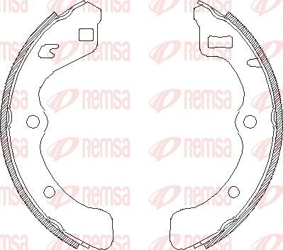 Remsa 4067.00 - Brake Shoe, Drum brakes autospares.lv