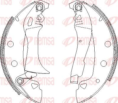 Remsa 4017.00 - Brake Shoe, Drum brakes autospares.lv