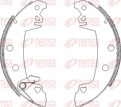 Remsa 4017.03 - Brake Shoe, Drum brakes autospares.lv