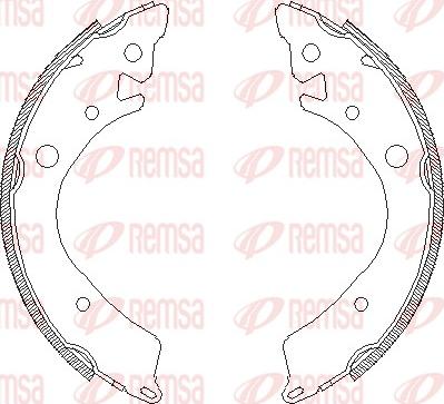 Remsa 4084.00 - Brake Shoe, Drum brakes autospares.lv