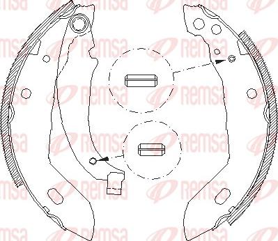 Remsa 4083.00 - Brake Shoe, Drum brakes autospares.lv