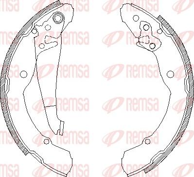 Remsa 4082.00 - Brake Shoe, Drum brakes autospares.lv