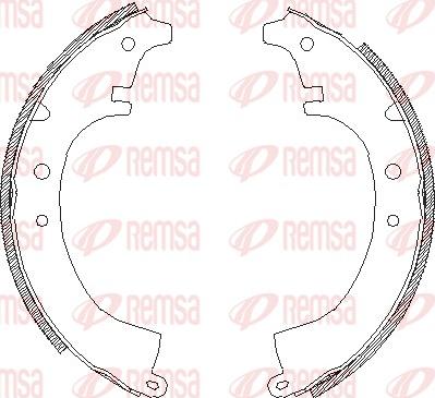 Remsa 4087.00 - Brake Shoe, Drum brakes autospares.lv