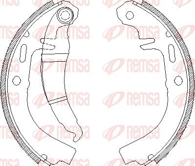 Remsa 4025.00 - Brake Shoe, Drum brakes autospares.lv