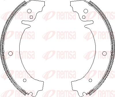 Remsa 4026.00 - Brake Shoe, Drum brakes autospares.lv