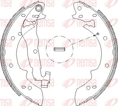 Remsa 4027.02 - Brake Shoe, Drum brakes autospares.lv