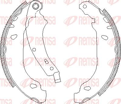 Remsa 4074.00 - Brake Shoe, Drum brakes autospares.lv