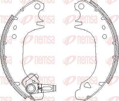 Remsa 4075.00 - Brake Shoe, Drum brakes autospares.lv