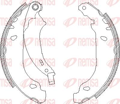 Remsa 4076.00 - Brake Shoe, Drum brakes autospares.lv