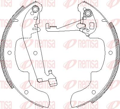 Remsa 4071.00 - Brake Shoe, Drum brakes autospares.lv