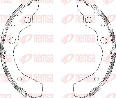 Remsa 4190.00 - Brake Shoe, Drum brakes autospares.lv