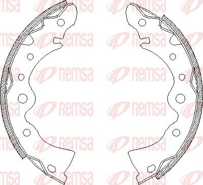 Remsa 4144.00 - Brake Shoe, Drum brakes autospares.lv