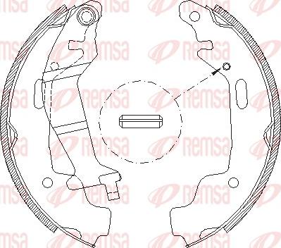 Remsa 4145.00 - Brake Shoe, Drum brakes autospares.lv