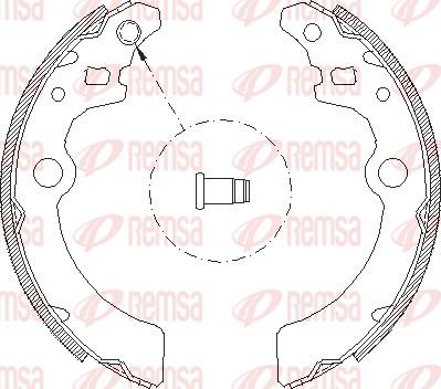 Remsa 4143.00 - Brake Shoe, Drum brakes autospares.lv