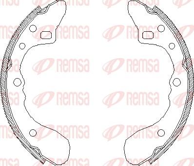 Remsa 4154.00 - Brake Shoe, Drum brakes autospares.lv