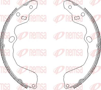 Remsa 4153.00 - Brake Shoe, Drum brakes autospares.lv