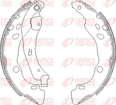 Remsa 4152.00 - Brake Shoe, Drum brakes autospares.lv