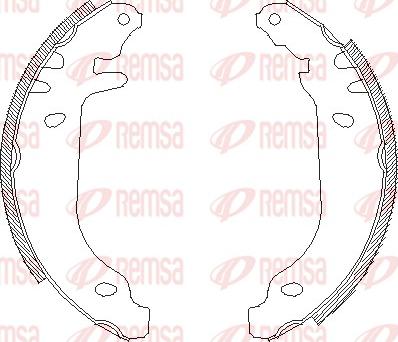 Remsa 4169.00 - Brake Shoe, Drum brakes autospares.lv