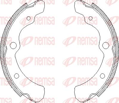 Remsa 4165.00 - Brake Shoe, Drum brakes autospares.lv