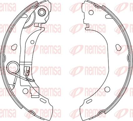 Remsa 4163.00 - Brake Shoe, Drum brakes autospares.lv