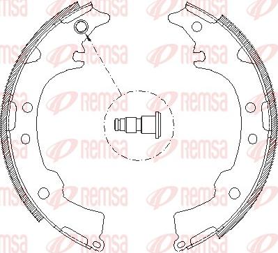 Remsa 4115.00 - Brake Shoe, Drum brakes autospares.lv