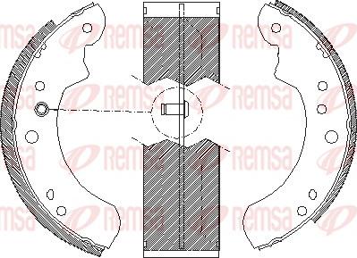 Remsa 4112.01 - Brake Shoe, Drum brakes autospares.lv