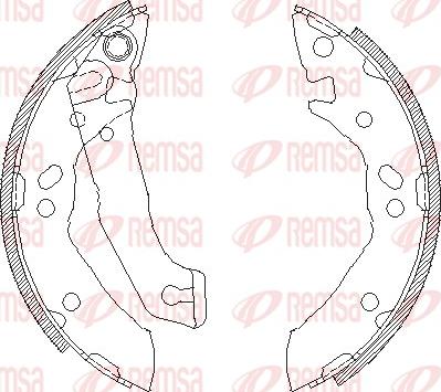 Remsa 4117.00 - Brake Shoe, Drum brakes autospares.lv