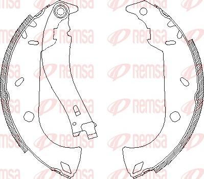 Remsa 4180.01 - Brake Shoe, Drum brakes autospares.lv