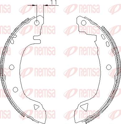 Remsa 4182.00 - Brake Shoe, Drum brakes autospares.lv