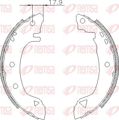 Remsa 4182.01 - Brake Shoe, Drum brakes autospares.lv