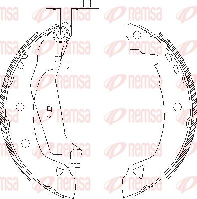 Remsa 4182.02 - Brake Shoe, Drum brakes autospares.lv