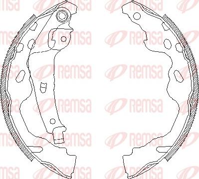 Remsa 4187.00 - Brake Shoe, Drum brakes autospares.lv