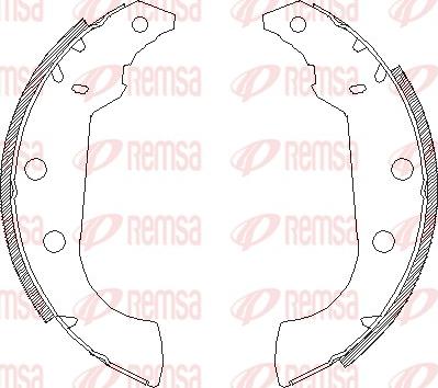 Remsa 4135.00 - Brake Shoe, Drum brakes autospares.lv