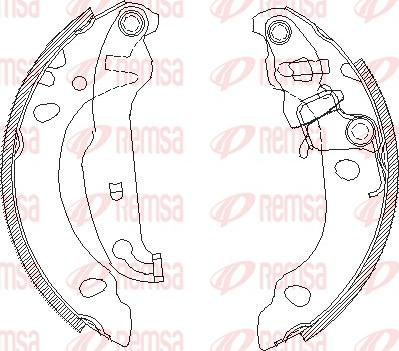 Remsa 4138.00 - Brake Shoe, Drum brakes autospares.lv