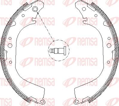 Remsa 4172.00 - Brake Shoe, Drum brakes autospares.lv