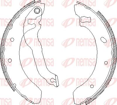 Remsa 4395.00 - Brake Shoe, Drum brakes autospares.lv