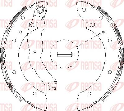 Remsa 4396.00 - Brake Shoe, Drum brakes autospares.lv