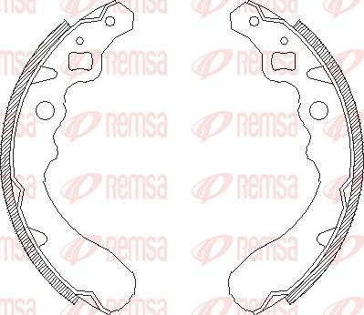 Remsa 4390.00 - Brake Shoe, Drum brakes autospares.lv