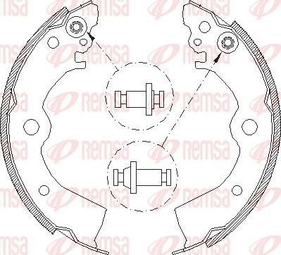 Remsa 4393.00 - Brake Shoe, Drum brakes autospares.lv