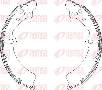 Remsa 4349.00 - Brake Shoe, Drum brakes autospares.lv