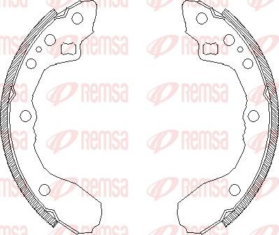 Remsa 4344.00 - Brake Shoe, Drum brakes autospares.lv