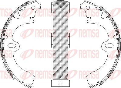 Remsa 4345.00 - Brake Shoe, Drum brakes autospares.lv